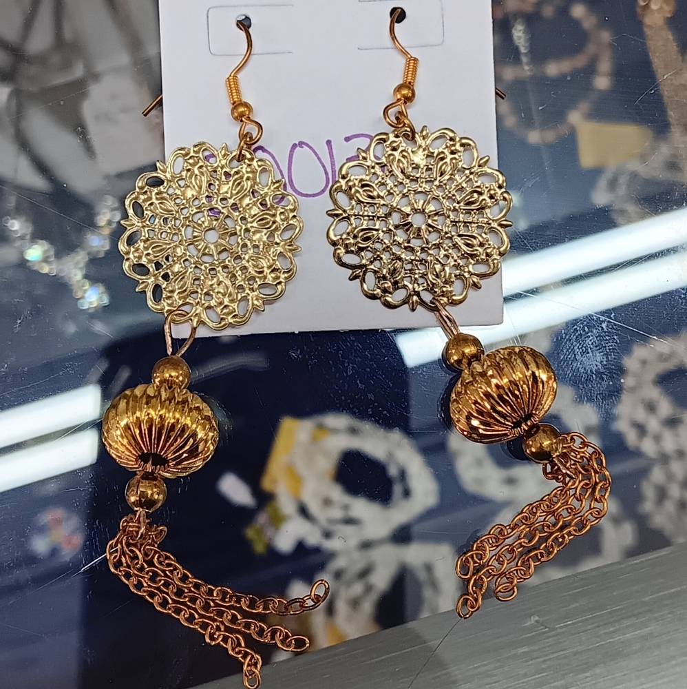 Elegant Gold Dangle Earrings